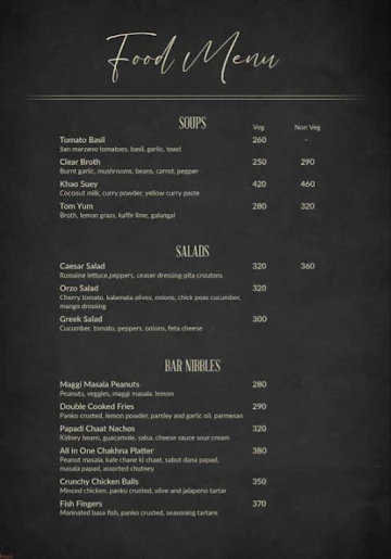 Sambre menu 