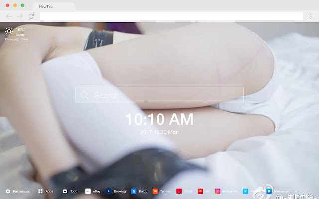 White Loli Hd Pop Beauty New Tabs Theme