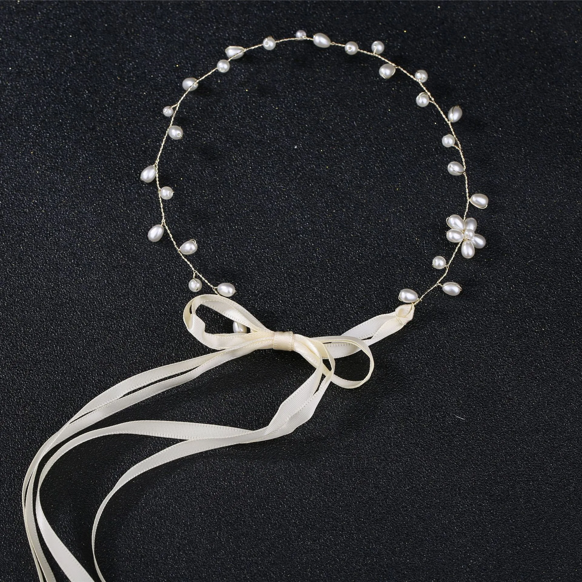 Title 9, Bandeau de cheveux de mariée avec perles et dia...