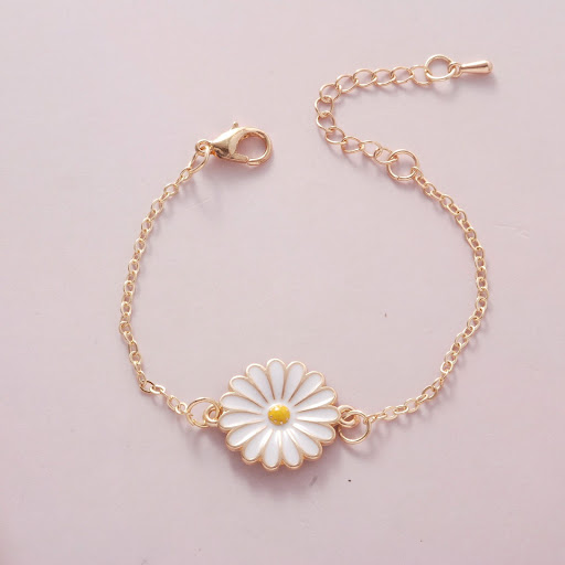 Title 2, Womens Fashion Simple Alloy Daisy Bracelet, a ...