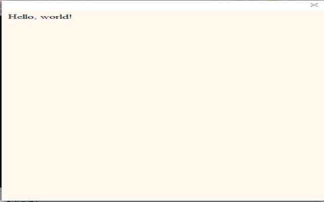 Hello World! chrome extension