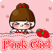 Pink Girl Launcher & Pink Cute Girl Theme  Icon