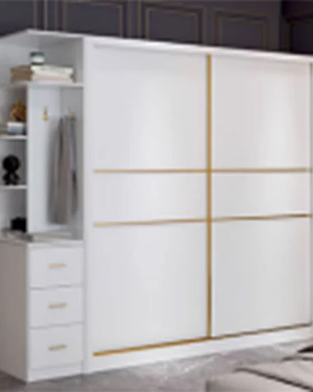 Multilayer Shelf Wardrobe Doors Queen Size Modern Organiz... - 1