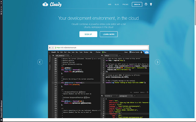 Cloud 9 IDE Shortcut chrome extension