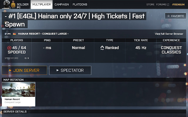 Battlelog Details for Battlefield 4