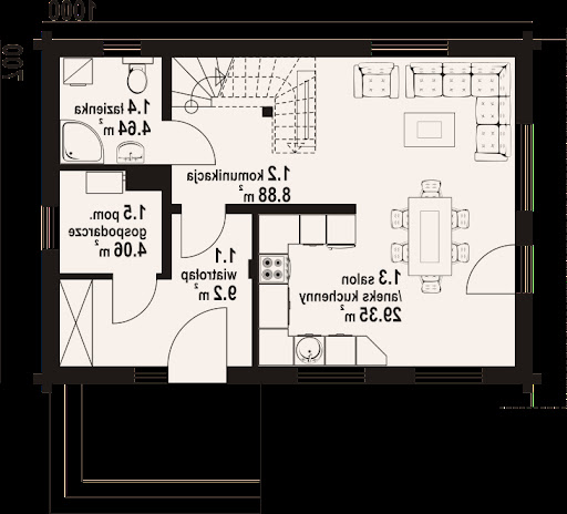 Świecie aa 70 dw - Rzut parteru