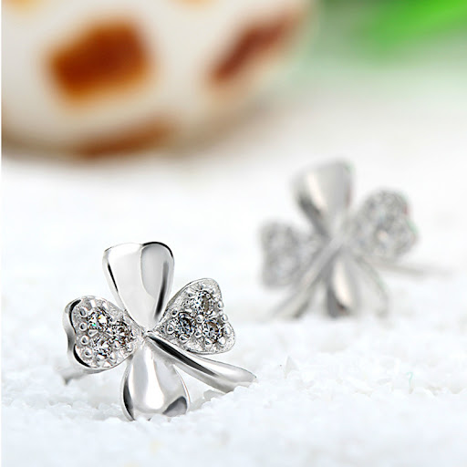 Title 4, Personalized Lucky Clover Love Silver-Plated St...