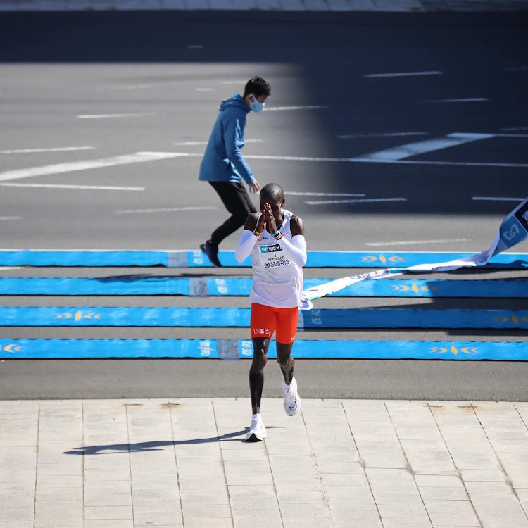 World marathon record holder Eliud Kipchoge when he won the Tokyo race on March 6,2022.