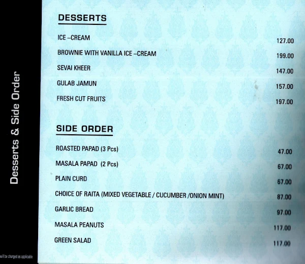 Spice Nation menu 