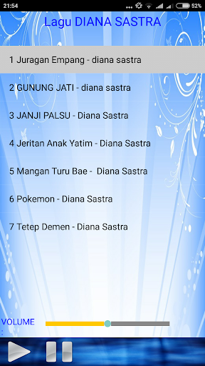 Lagu DIANA SASTRA