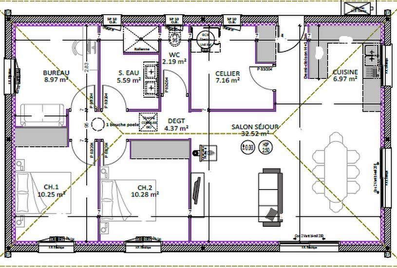  Vente Terrain + Maison - Terrain : 520m² - Maison : 88m² à Aureilhan (40200) 