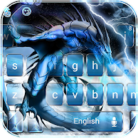 Ice dragon Keyboard Theme – blue dragon wallpaper
