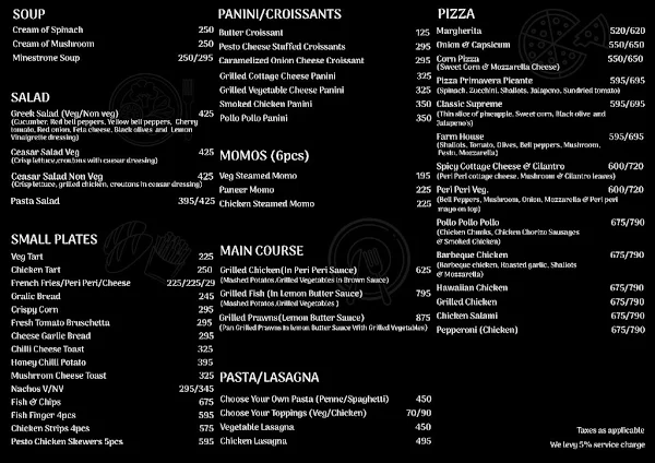 Italiano Goes Global menu 