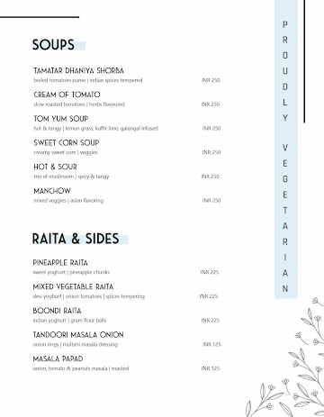 Flavours inn menu 