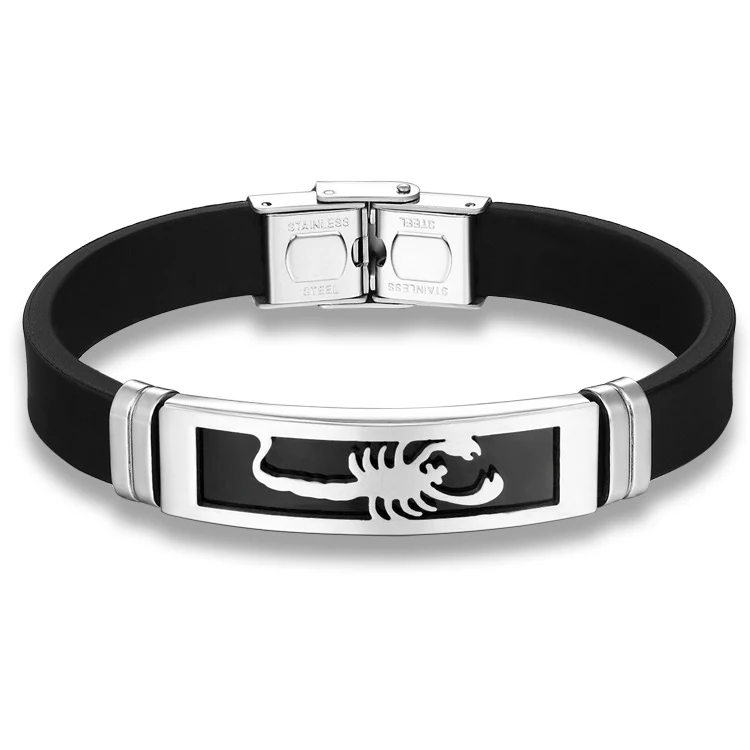 Title 2, Fashion heren siliconen armband Rock Persoonlij...