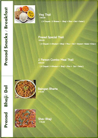 Prasad Sweets Snacks And Poli Bhaji Kendra menu 3