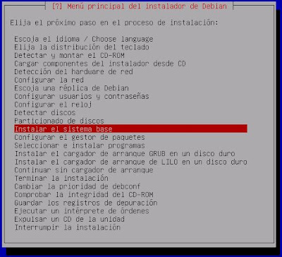 Instalar Linux Debian 6 sin modo gráfico en un equipo viejo