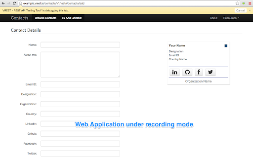 Of Application recording 