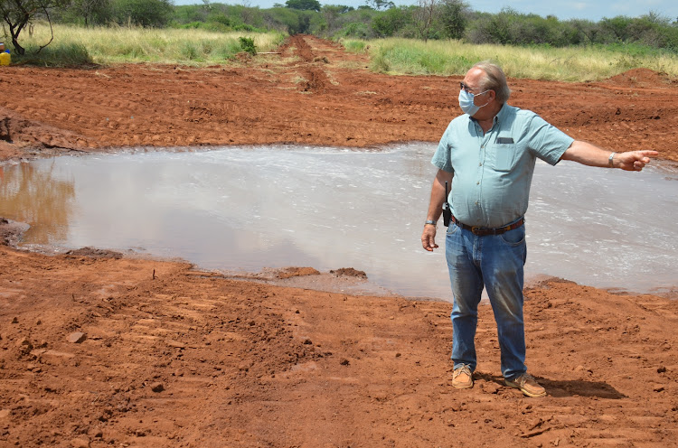 Former Taveta MP Basil Criticos on Machungwani Farm on April 8, 2022.