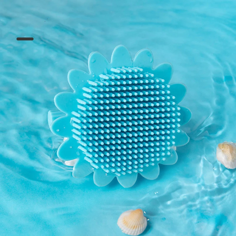 Cepillo de champú para bebés Silicona Anti-caspa Esponja para baño Suave Cuidado del cuero cabelludo Limpieza suave para bebés y niños pequeños.