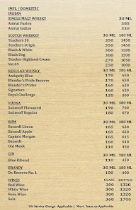 Vakaoo Rest-O-Bar & Lounge menu 8