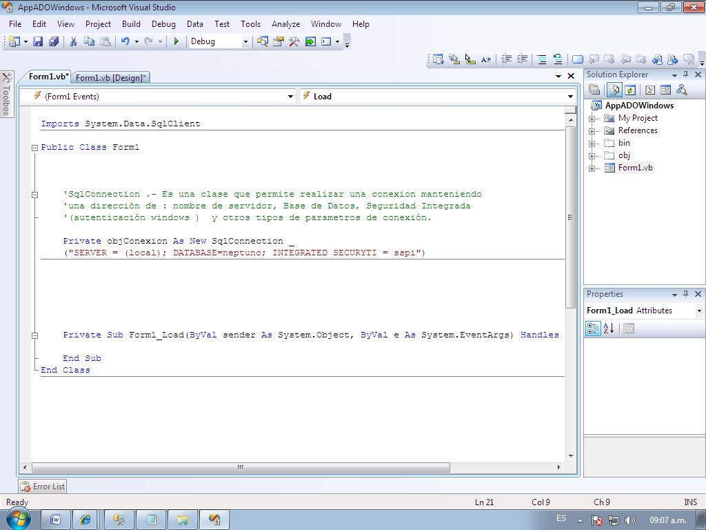 Microsoft Sql Server 2005 Conexión A Base De Datos Sql Server Con Ado Net