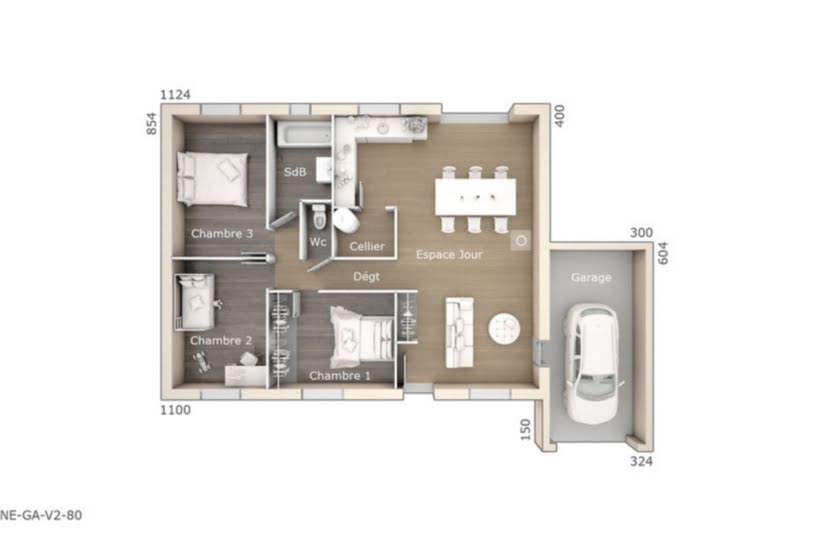  Vente Terrain + Maison - Terrain : 420m² - Maison : 80m² à Fons (30730) 