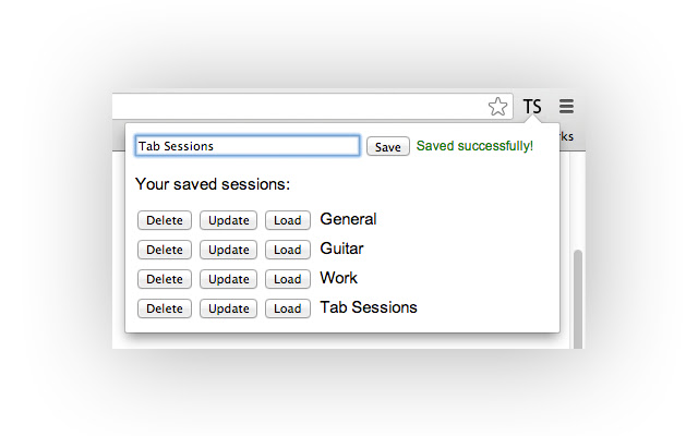 Tab Sessions chrome extension