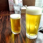 ice cold beers at Odaiba decks in Odaiba, Japan 