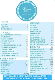 Baker's Port menu 1