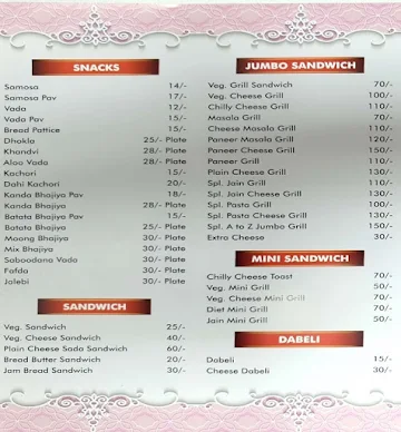 A To Z Sweets & Snacks menu 