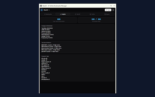 StashX - AI Twitter Bookmarks Manager screenshot 4