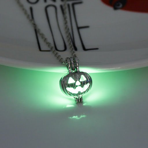 Title 7, Luminous Evil Pumpkin Pendant Necklace for a un...