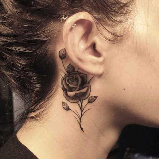 Women Neck Tattoos Design