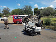 Three people were killed in a collision involving two bakkies and a cow in Meyerton. 