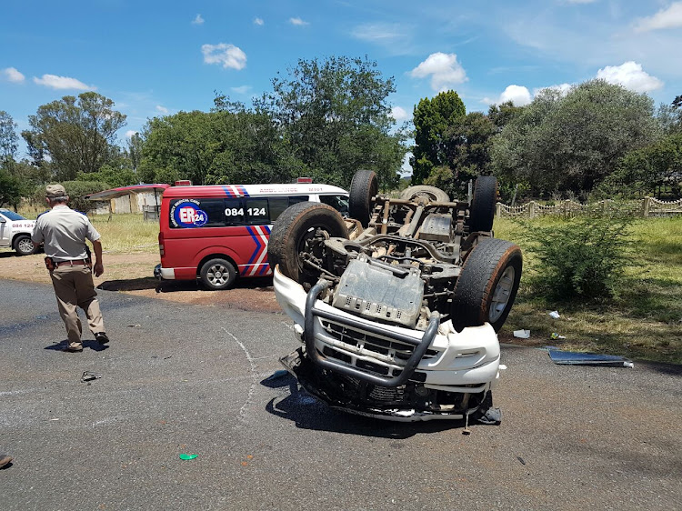 Three people were killed in a collision involving two bakkies and a cow in Meyerton.