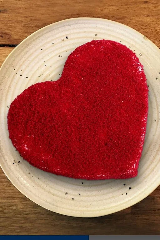 Red Velvet Heart Shape Cake Happy New Year Special