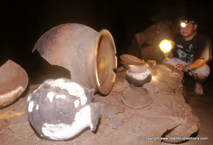 Caving in Belize while on Vacation