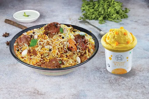 Non-Veg Biryani + Ice Cream Combo (Serves 1)