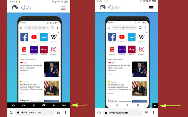 Mobile Toolbar For Kiwi Browser chrome extension