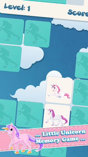 Unicorn memory game for kids