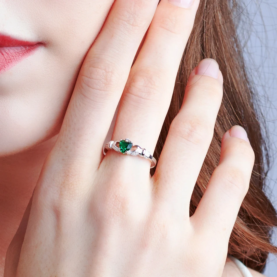 Title 7, 925 Zilveren Ring met Kleurrijk Glas en Liefdes...
