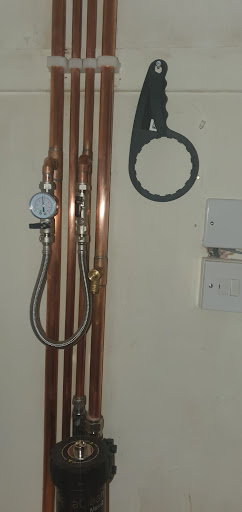 Remote Filling Loop & Pressure Gauge In Old Airing Cupboard