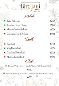 Biryani Boxx menu 2