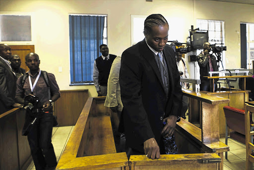 Molemo 'Jub Jub' Maarohanye at the Protea Magistrate's Court, Soweto yesterday. The reading of the judgment was postponed to today because of rain Picture: LAUREN MULLIGAN