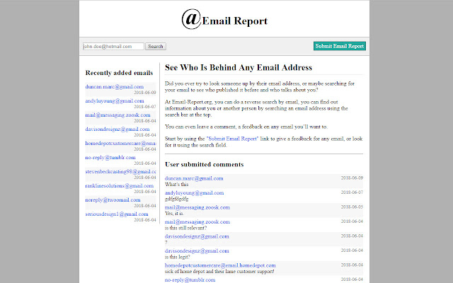 Email Report chrome extension