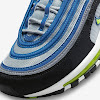 air max 97 atlantic blue heather / metallic silver / black / voltage yellow