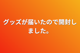 グッズが届いたので開封しました。