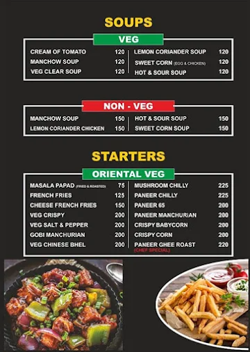 Lockdown Food Station menu 