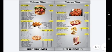 Chef Bhaijaans menu 